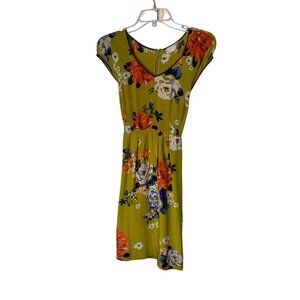 Moulinette Soeurs Silk Floral Tie Back/Front Dress Size 2 100% Silk Dinner Party